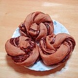 板チョコで渦巻きチョコパン